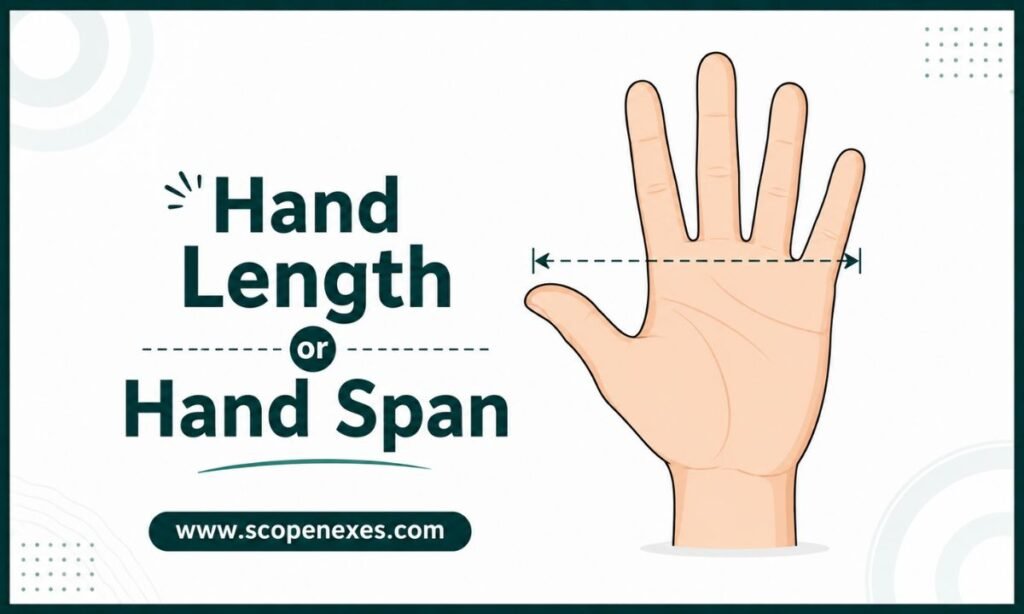 Hand Length or Hand Span 8 inches