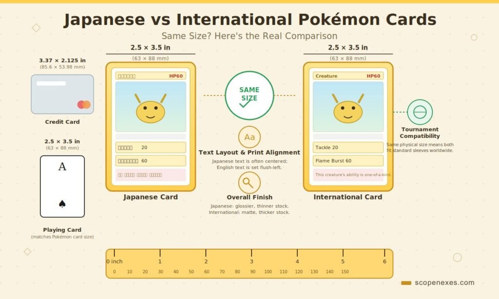 Japanese vs International Pokémon Cards