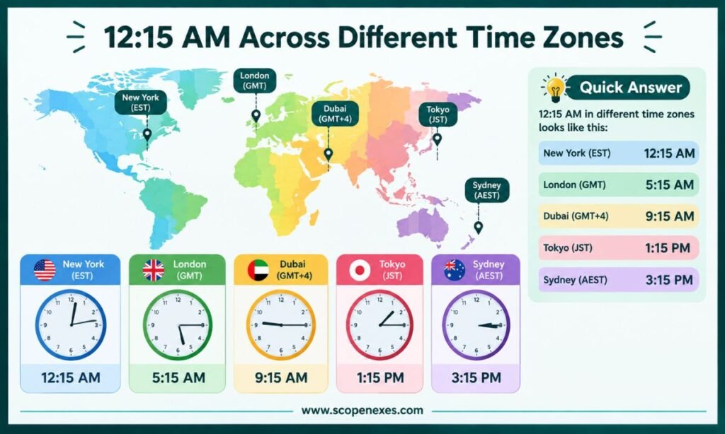 12:15 AM Across Different Time Zones