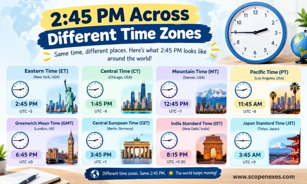 2:45 PM Across Different Time Zones