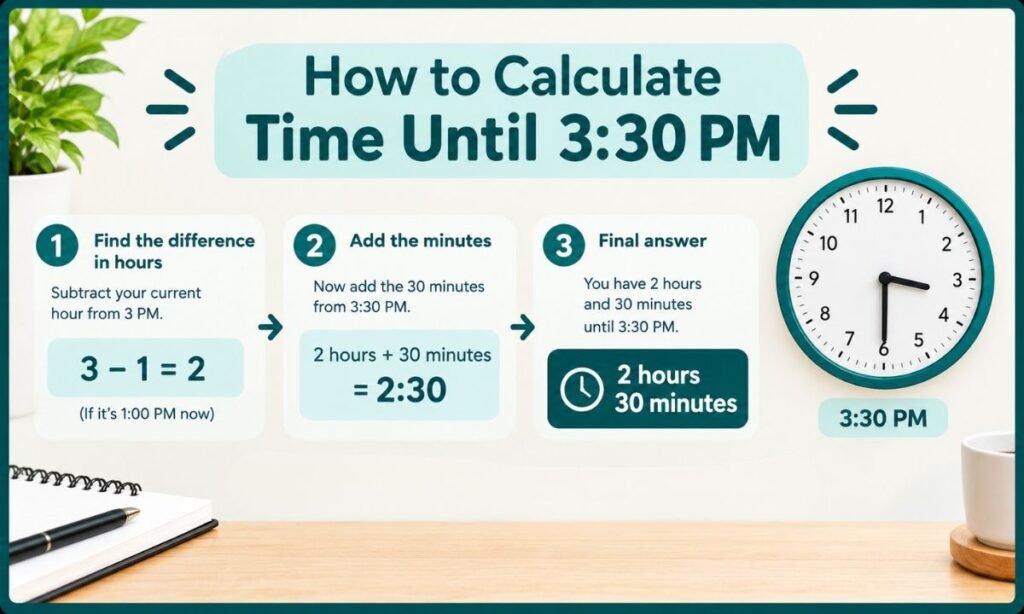 How to Calculate Time Until 3:30 PM
