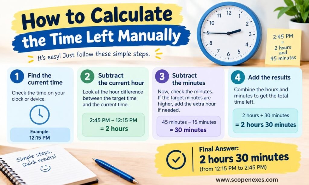 How to Calculate the Time Left Manually