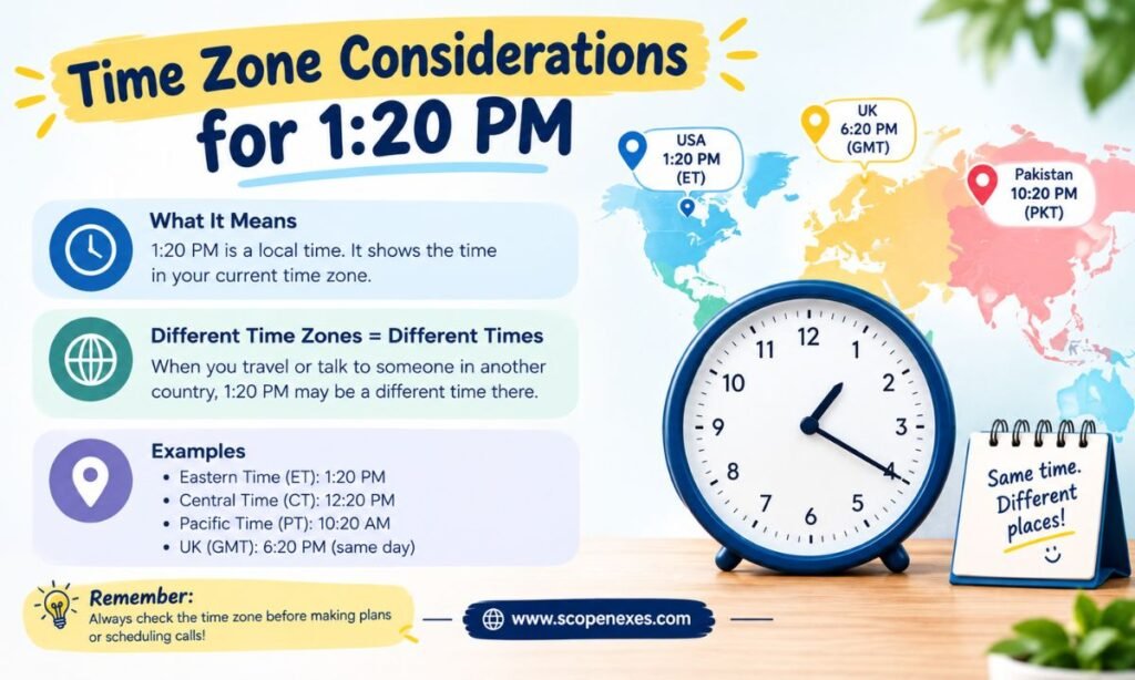 Time Zone Considerations for 1:20 PM